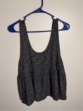 SO Dark Gray Scoop Neck Knit Tank